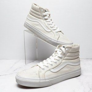 Vans SK8-HI Wo's 9 Men's 7.5 White High Top Skate Shoes Sneakers